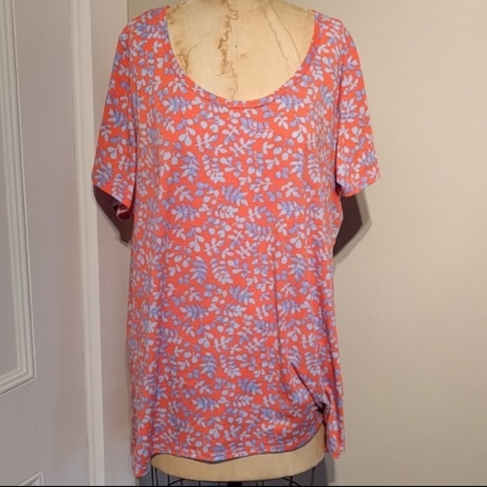 3x like new orange and blue floral LuLaRoe Classic
